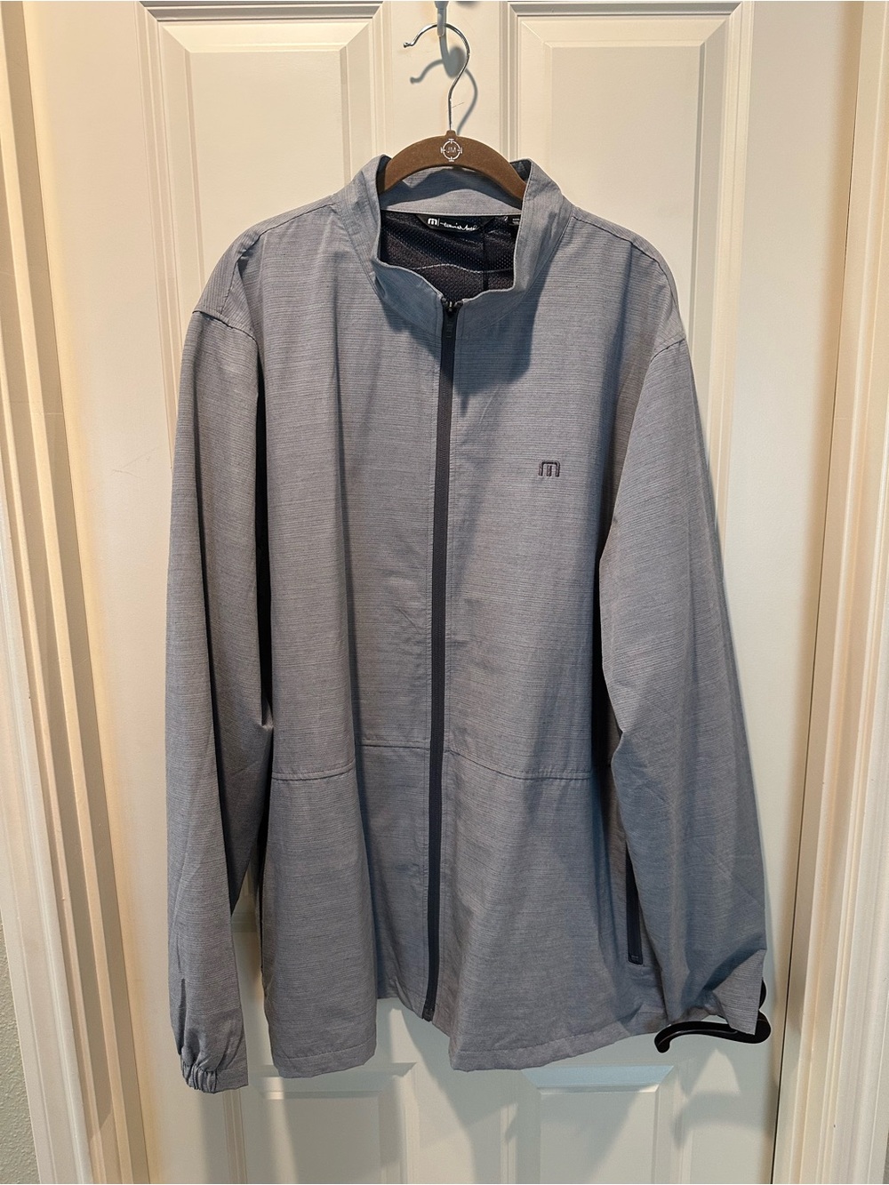 Men's Gray Full-Zip Jacket by Travis Mathew Above Board